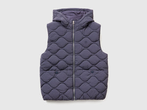 Gilet imbottito con cappuccio