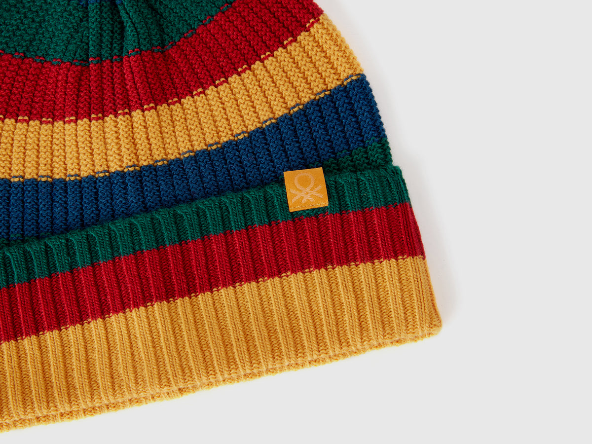 Cappellino in maglia a righe