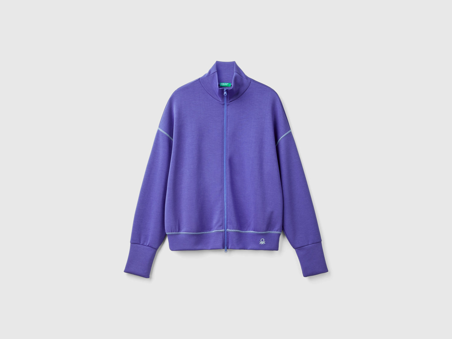 Felpa fluida elasticizzata da donna viola | Benetton Outlet