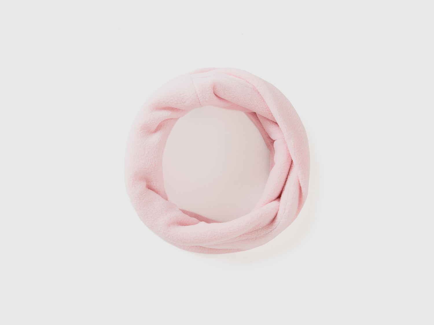 Scaldacollo in pile da bambino rosa tenue | Benetton Outlet