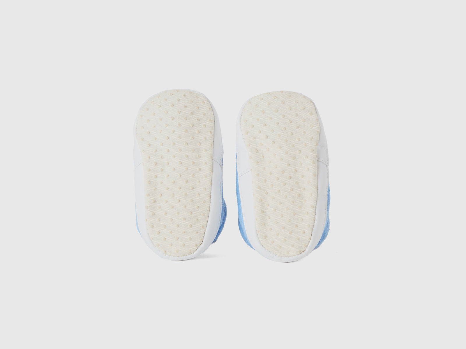 Scarpine primi passi di tela da neonato celeste 2 | Benetton Outlet