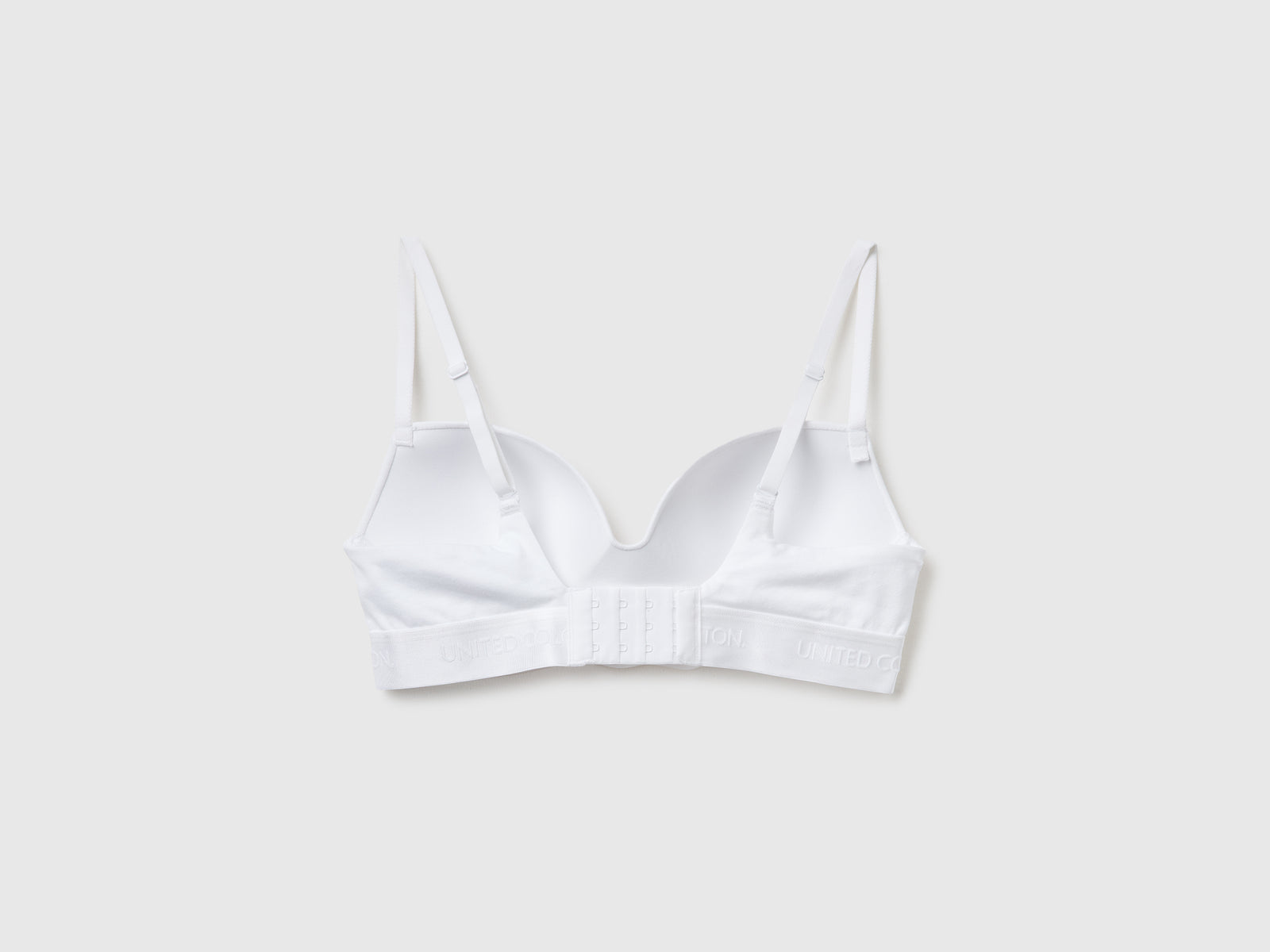Reggiseno imbottito in cotone stretch da donna bianco 2 | Benetton Outlet