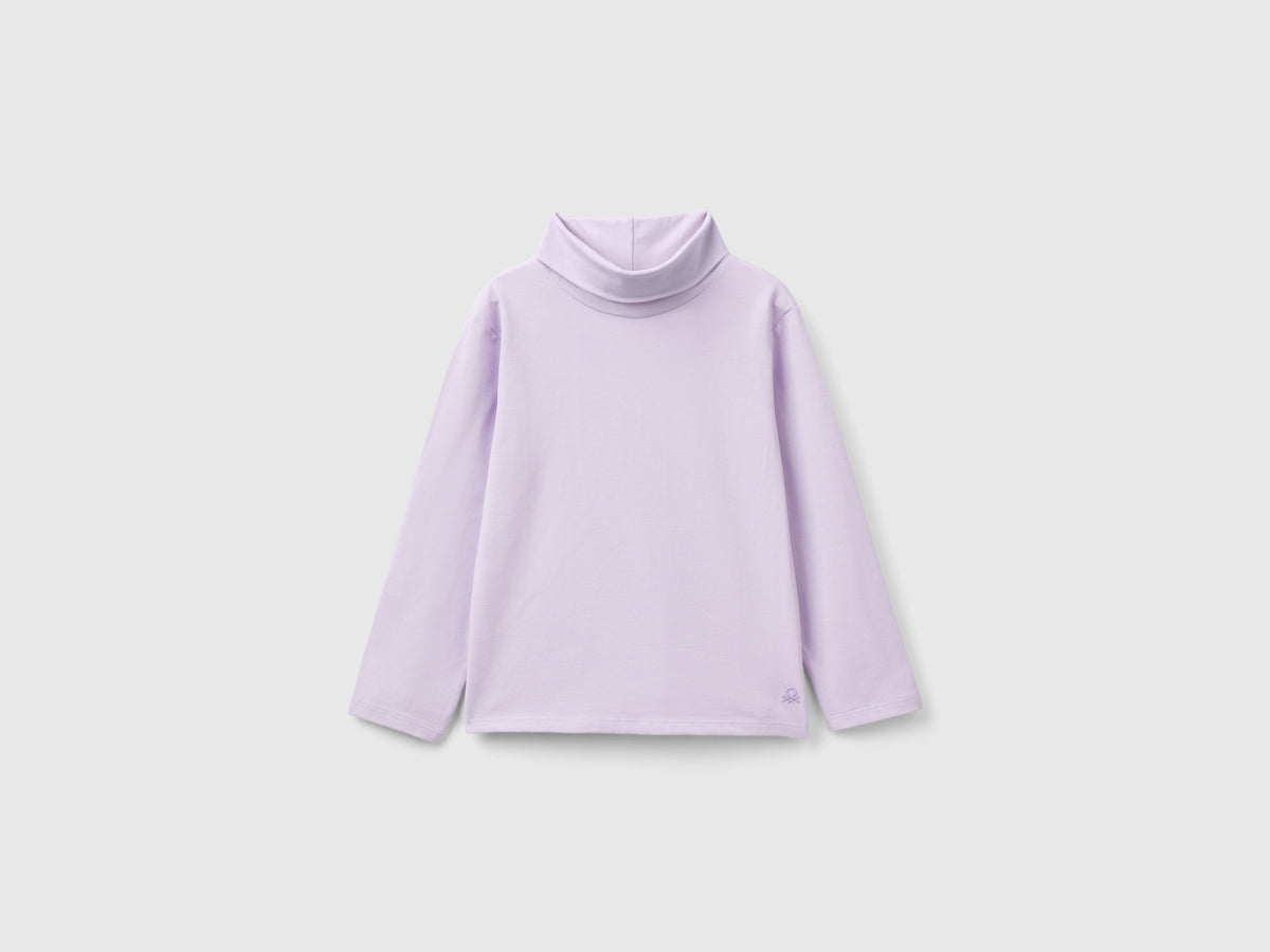 T-shirt lupetto in cotone stretch