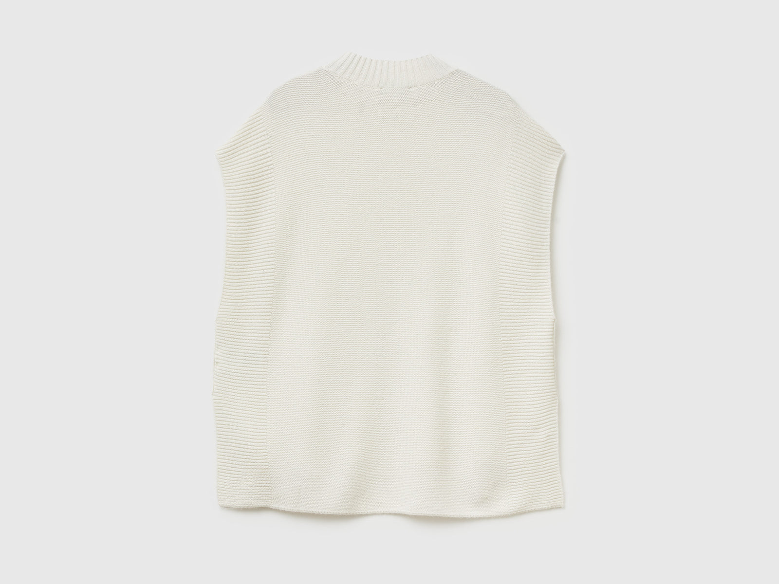 Gilet lupetto in misto lana da donna bianco panna 2 | Benetton Outlet