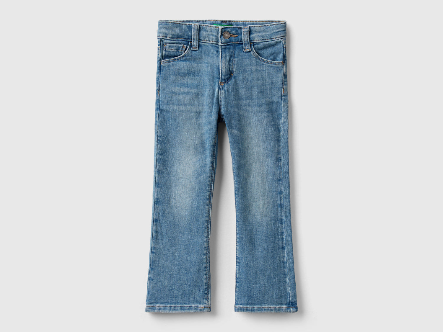 Jeans cinque tasche a zampa da bimba azzurro | Benetton Outlet