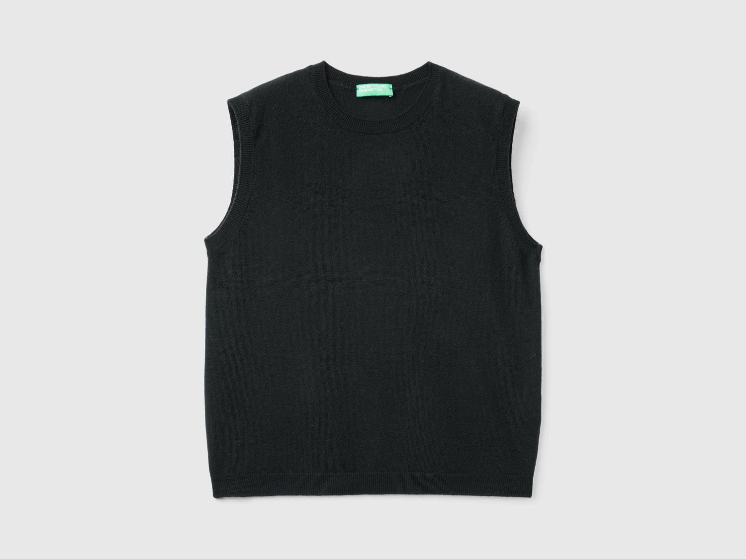 Gilet in pura lana Merino da donna nero | Benetton Outlet