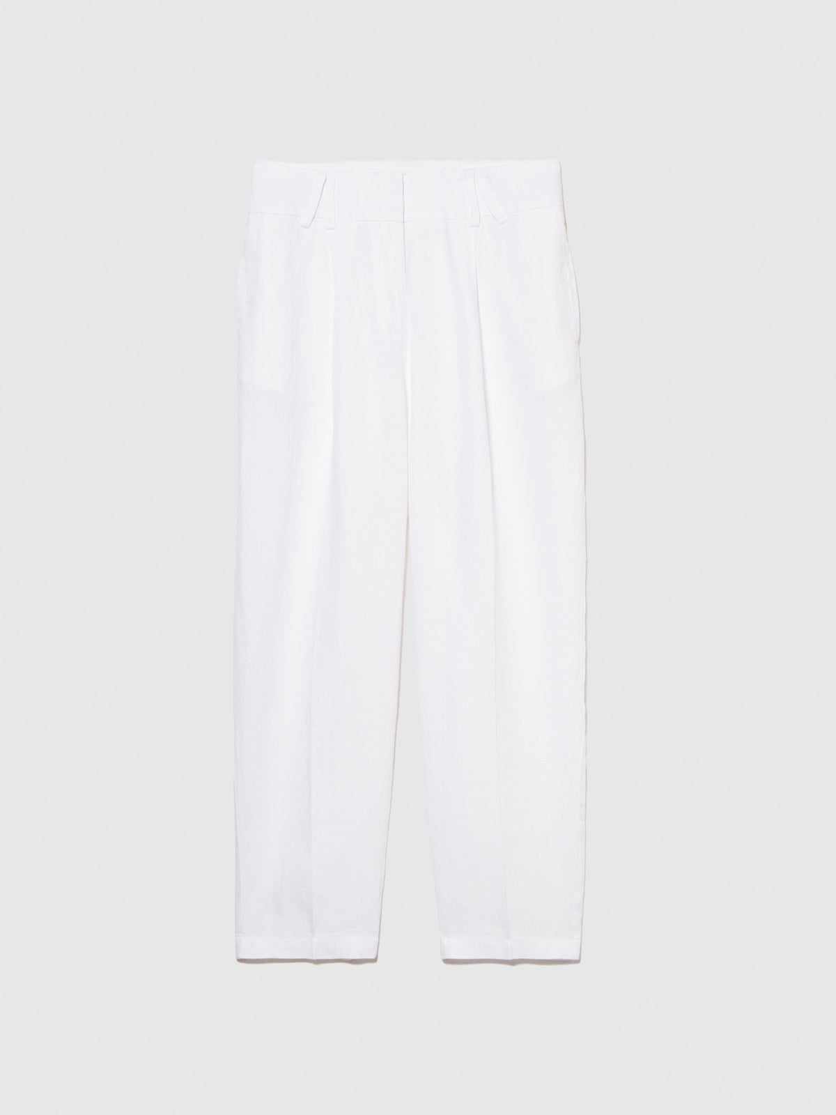 Pantaloni barrel leg 100% lino