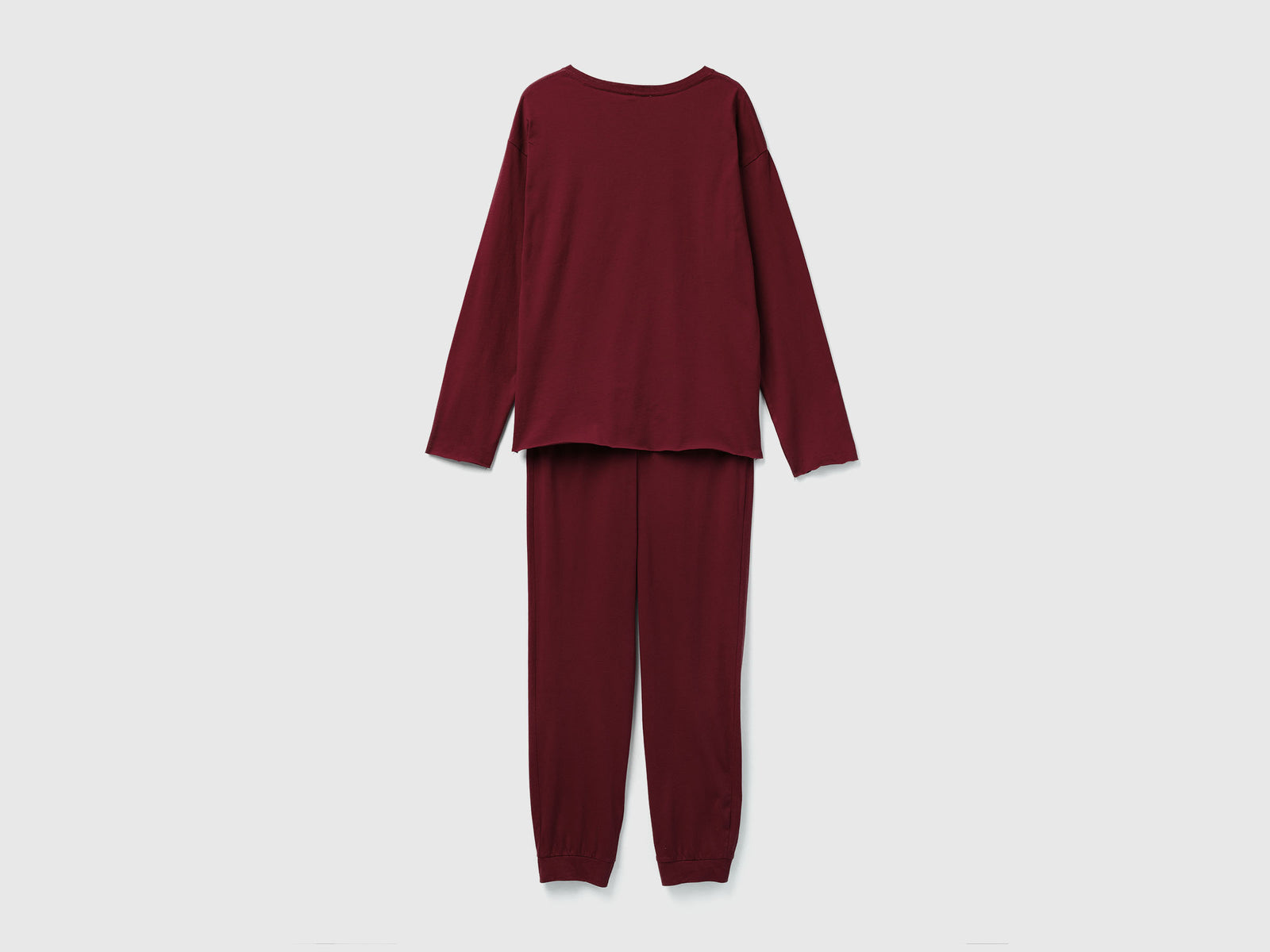 Pigiama in puro cotone da donna bordeaux 2 | Benetton Outlet