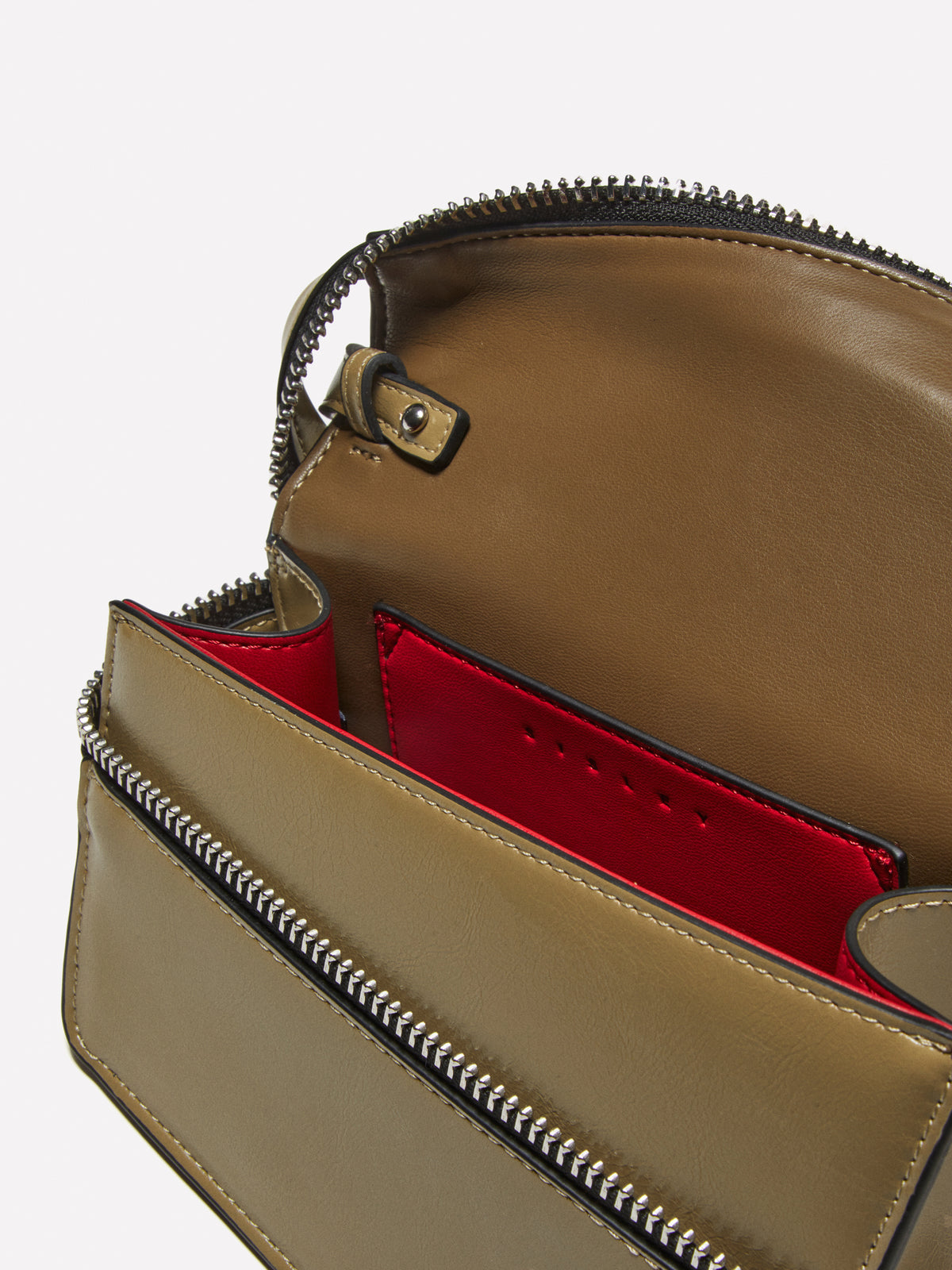 Borsa asimmetrica piccola verde oliva