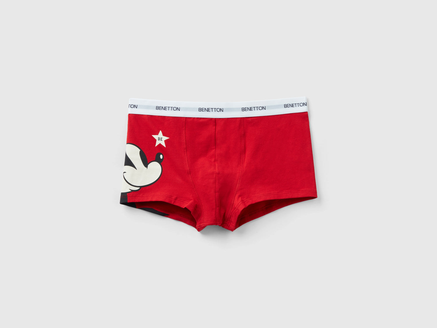 Boxer Mickey in cotone stretch da uomo rosso | Benetton Outlet