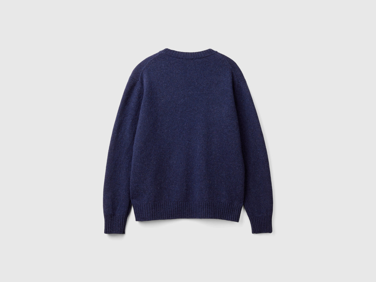 Maglia relaxed fit in pura lana Shetland