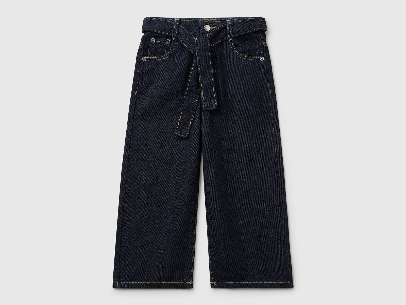 Jeans wide fit con fusciacca da bimba blu | Benetton Outlet