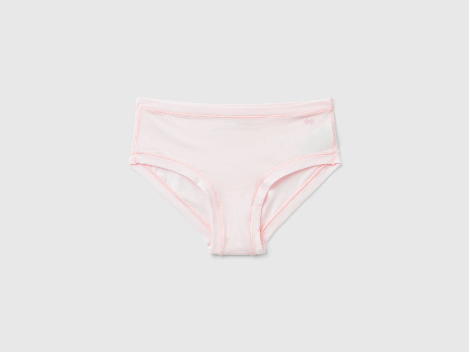 Slip fianco alto in cotone bio super stretch da donna rosa tenue | Benetton Outlet
