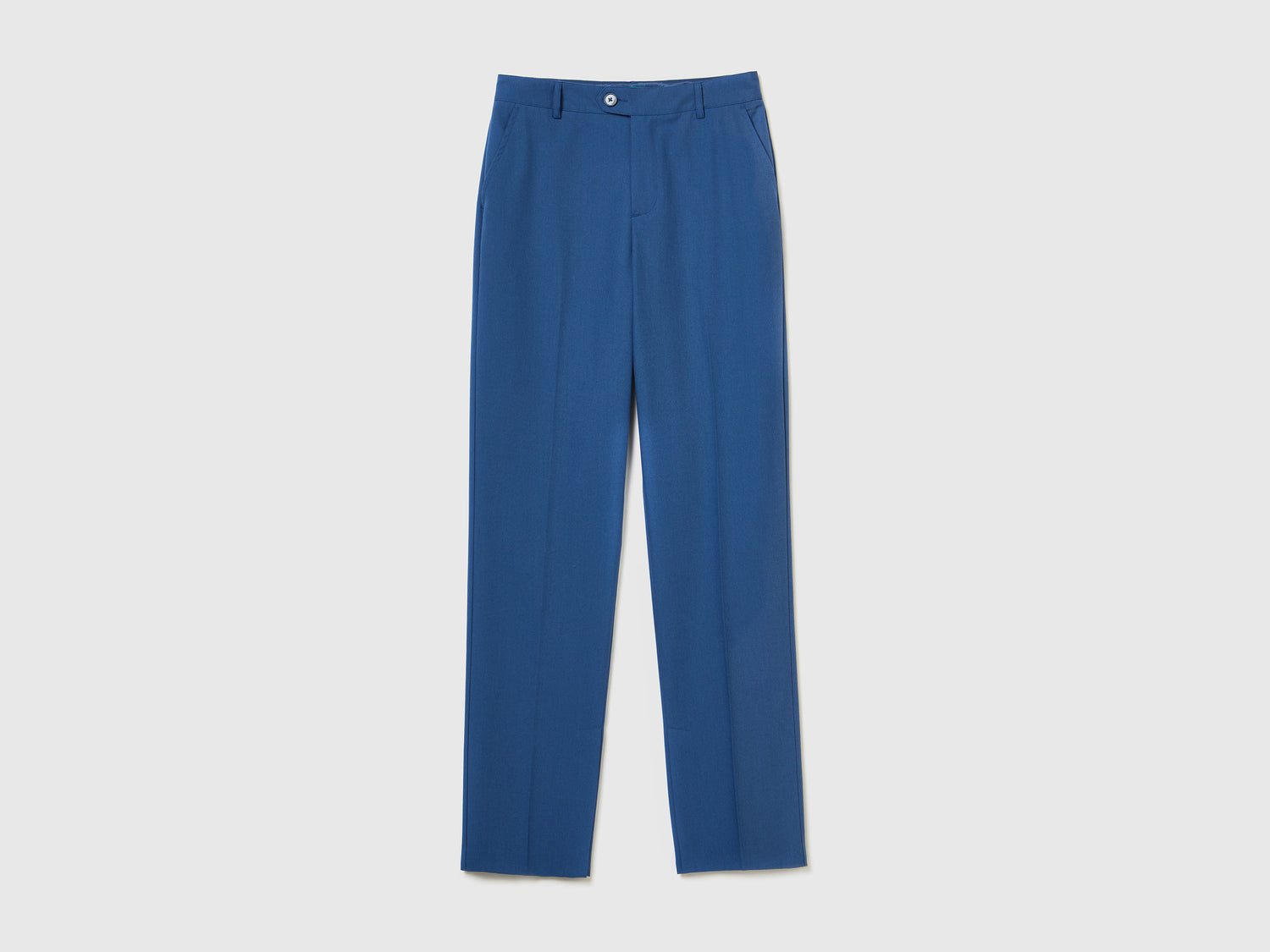 Pantaloni lunghi in misto viscosa da donna blu | Benetton Outlet