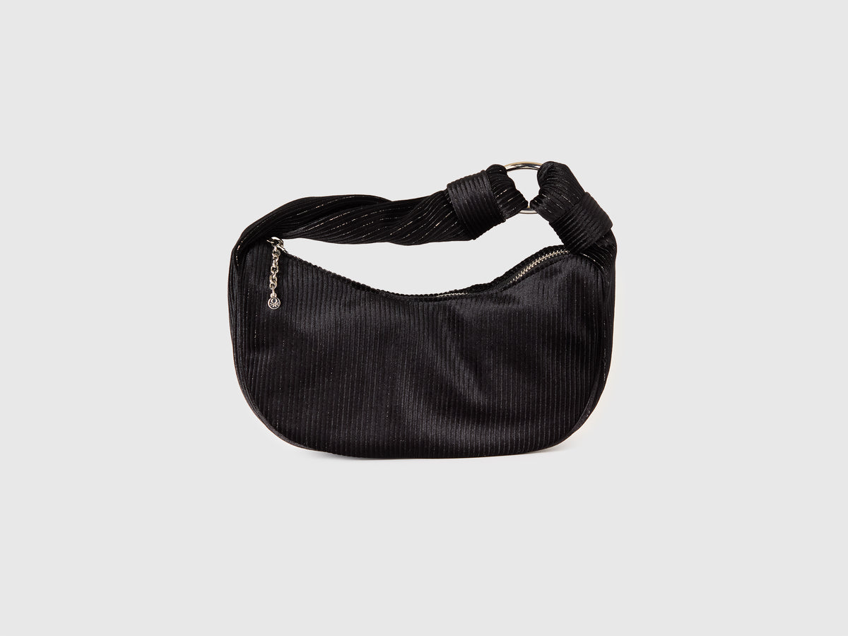Borsa hobo in velluto con lurex