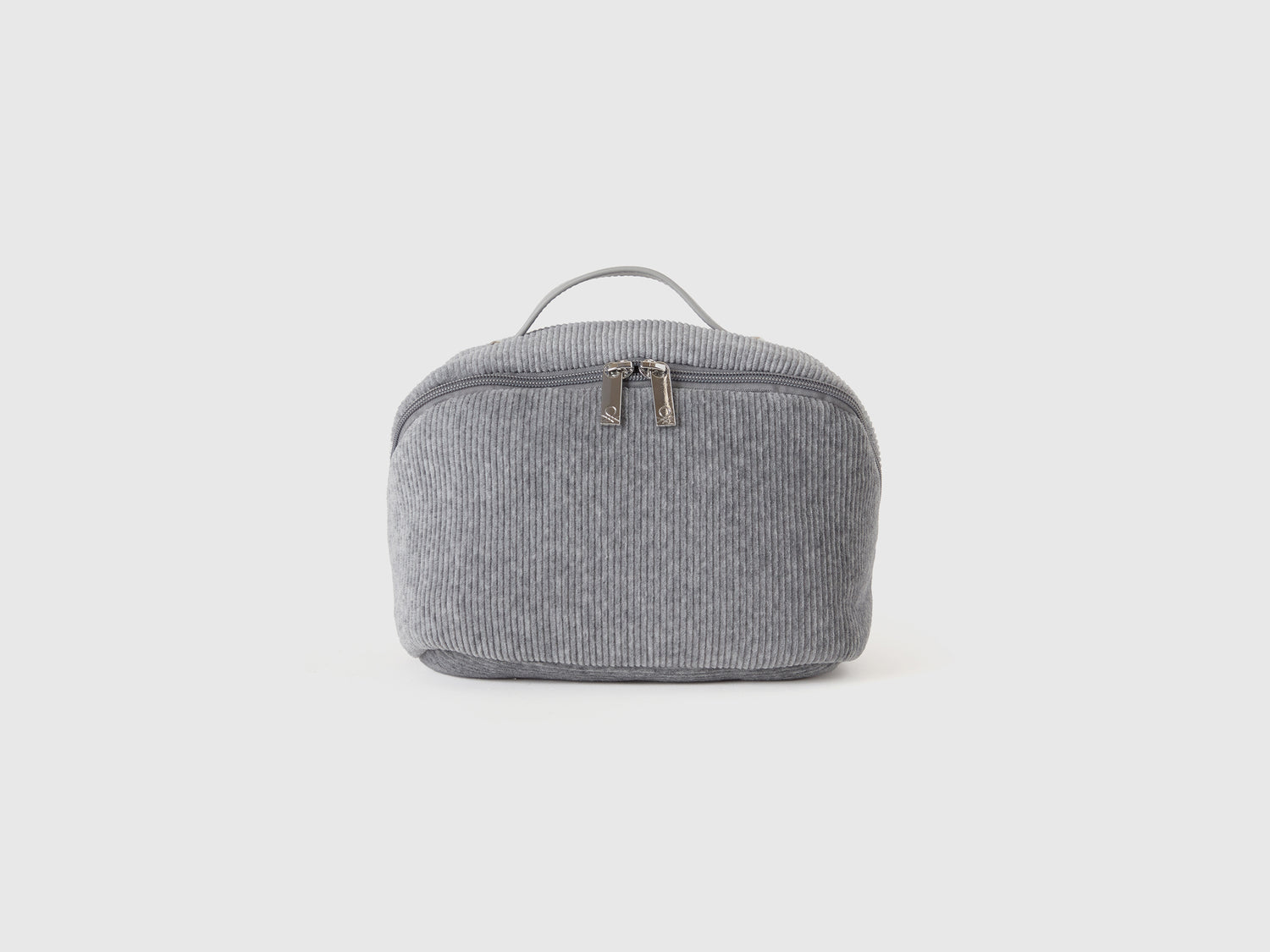 Beauty case in misto cotone da donna grigio | Benetton Outlet