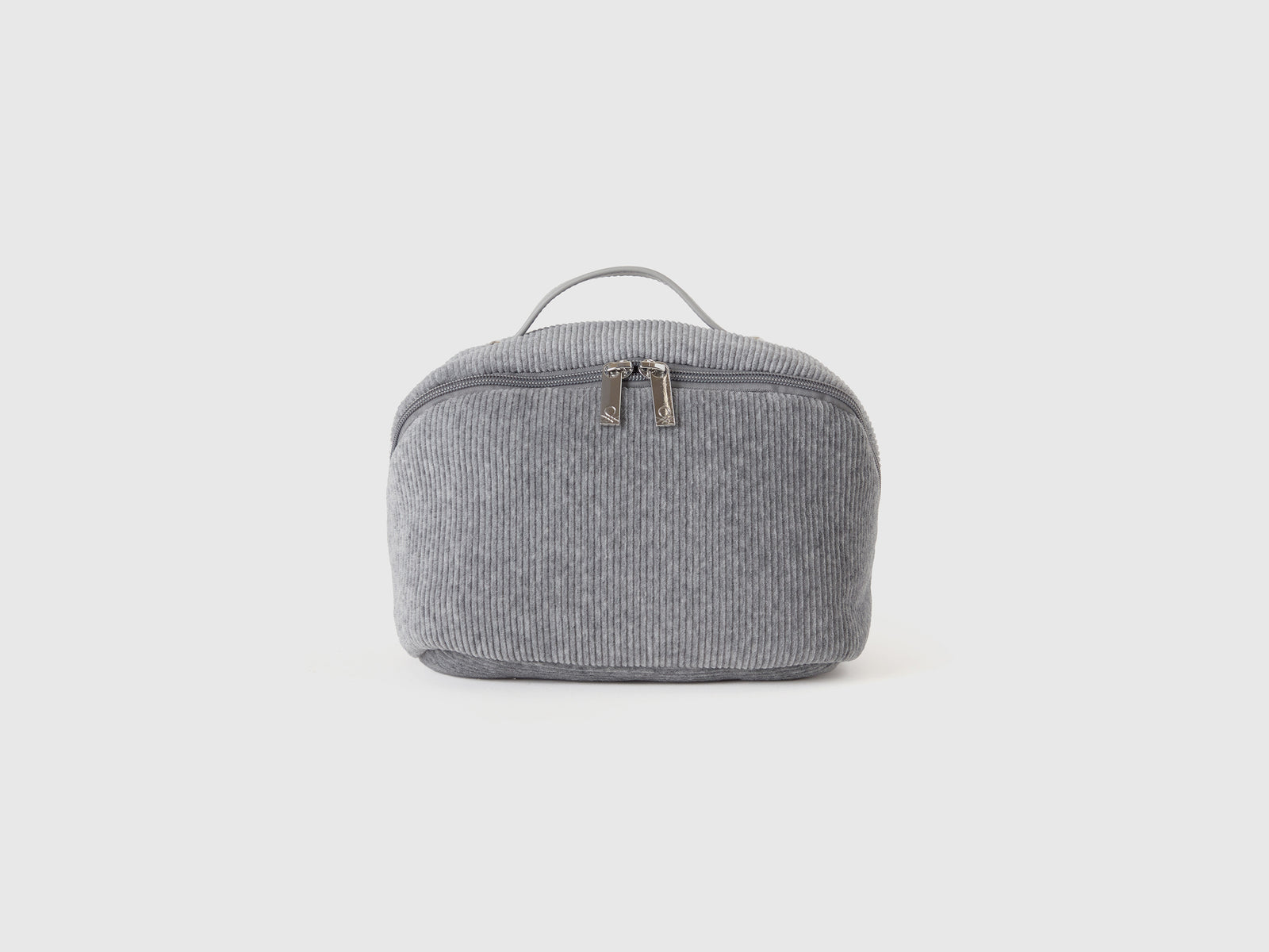 Beauty case in misto cotone da donna grigio | Benetton Outlet