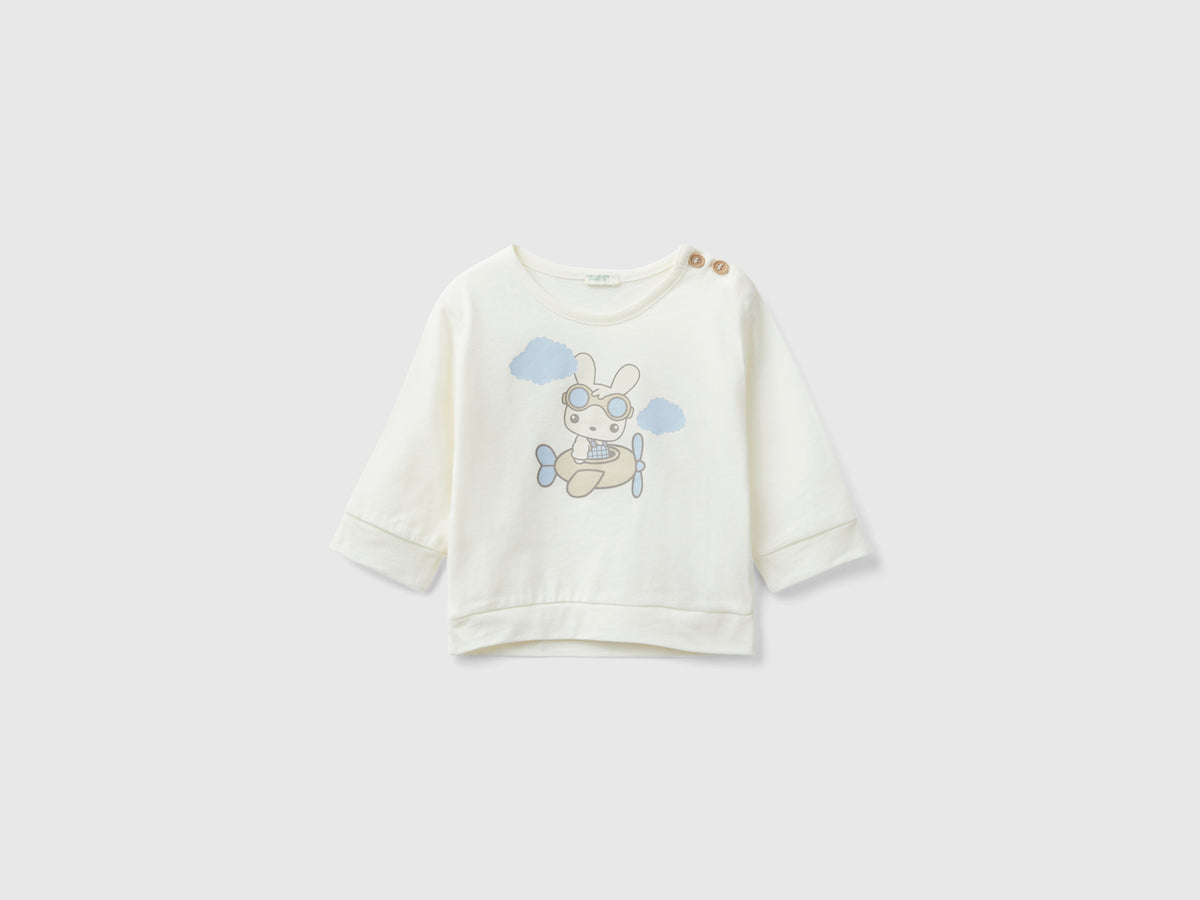Calda t-shirt con stampa coniglietto