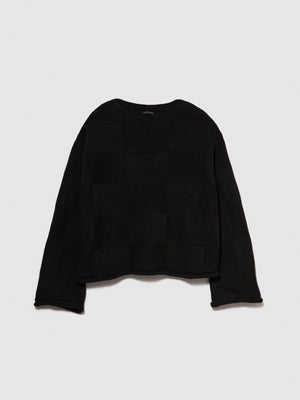 Maglia lavorata con quadri