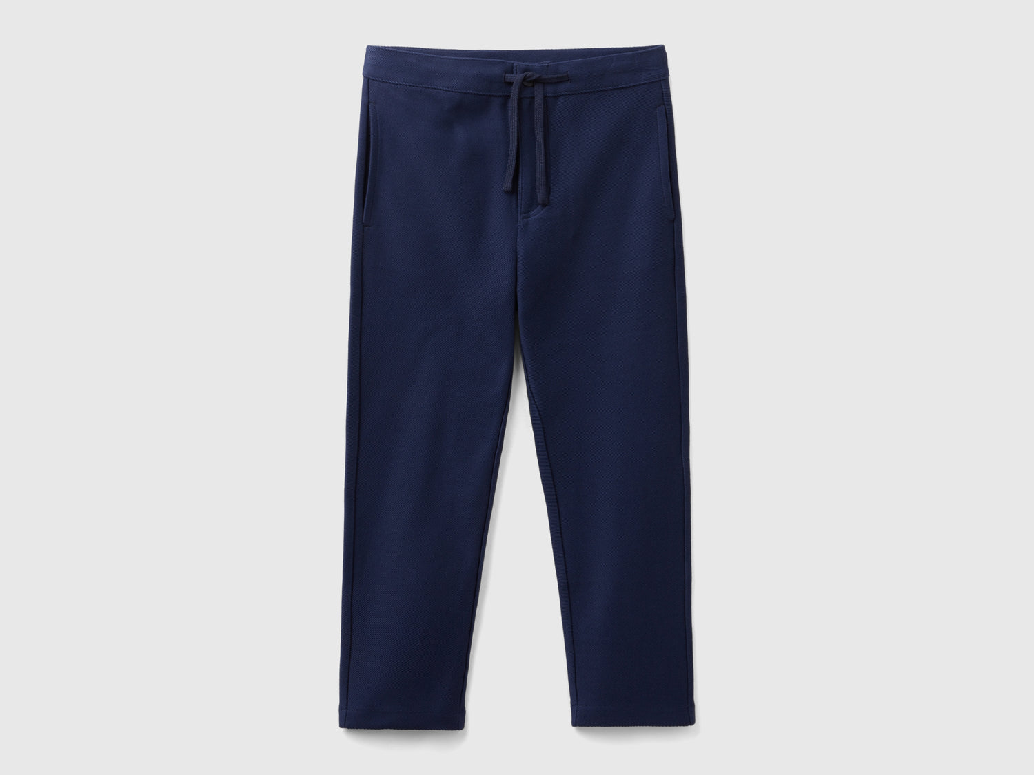 Pantaloni in felpa 100% cotone da bambino blu scuro | Benetton Outlet