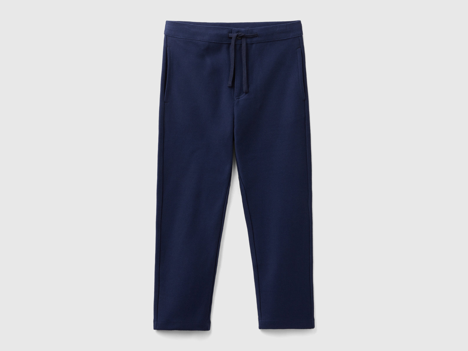Pantaloni in felpa 100% cotone da bambino blu scuro | Benetton Outlet