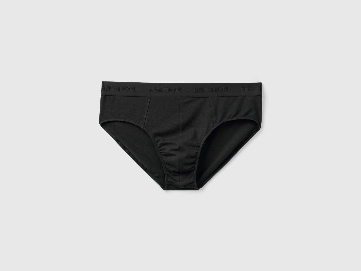 Slip in misto lyocell da uomo nero | Benetton Outlet