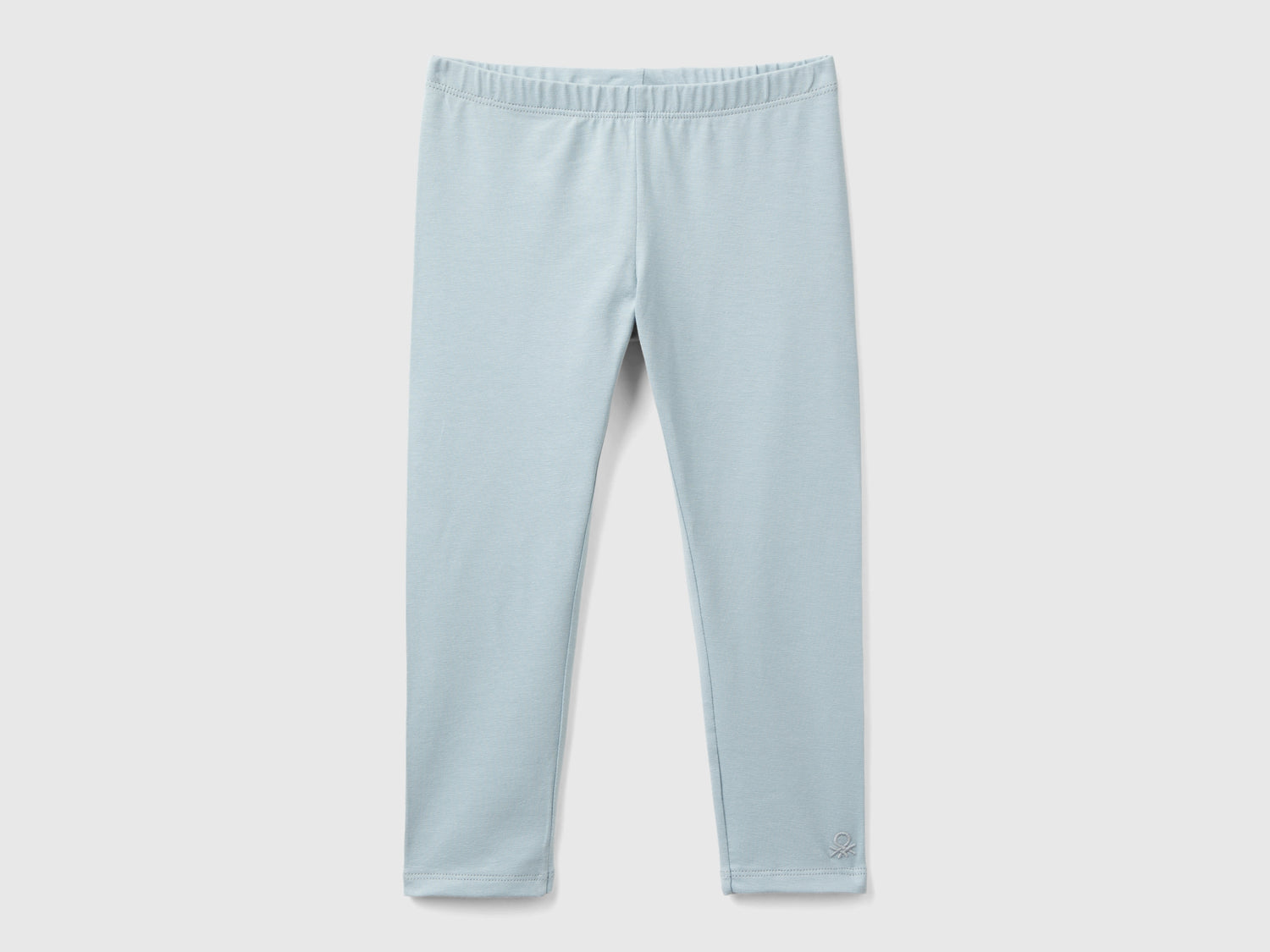 Leggings in cotone stretch da bimba grigio perla | Benetton Outlet