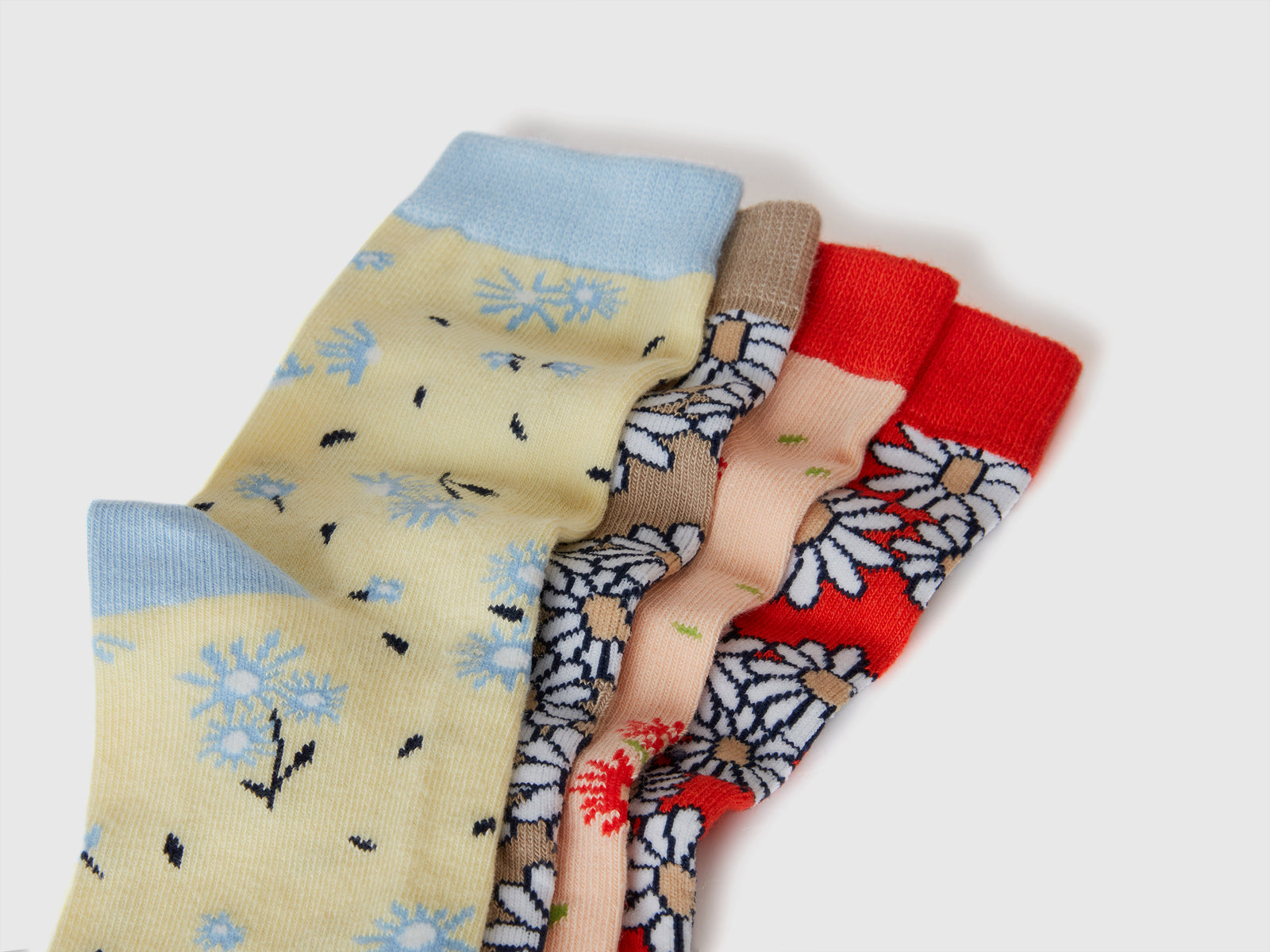 Set calzini jacquard a fiori da bambino multi-color 2 | Benetton Outlet