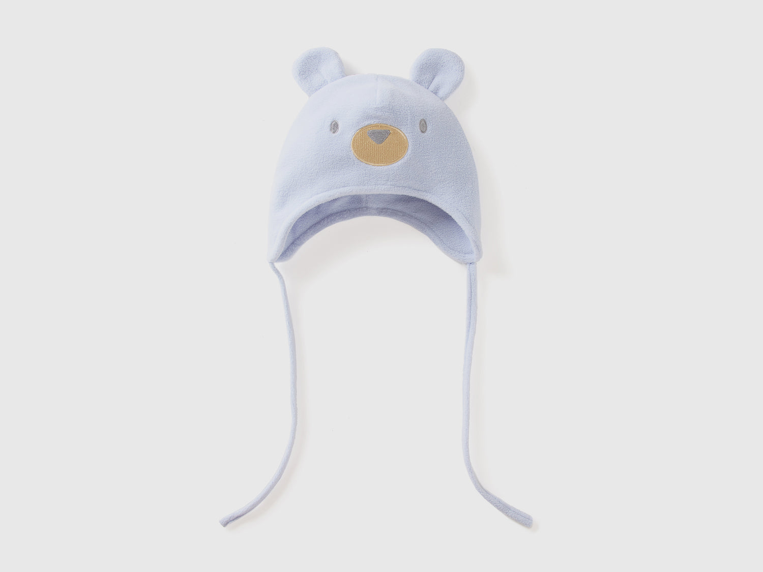 Cappello con paraorecchie in pile da neonato celeste | Benetton Outlet