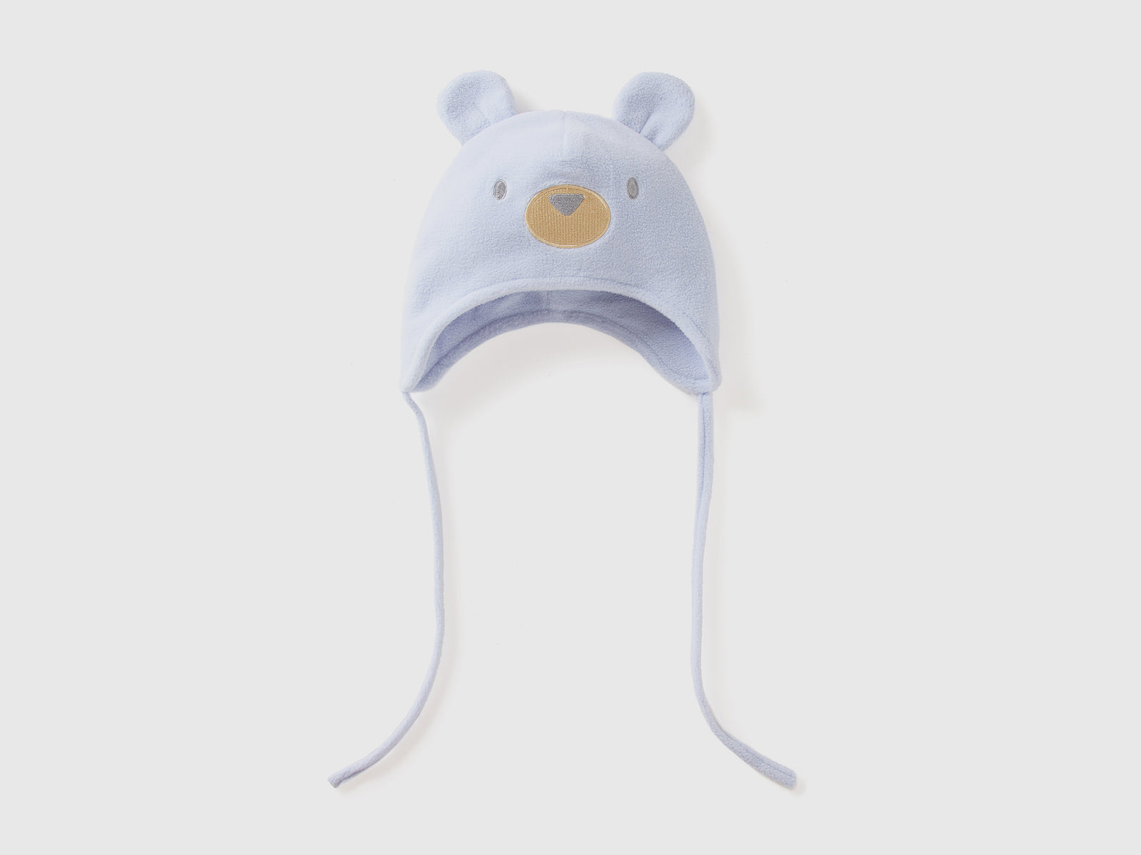 Cappello con paraorecchie in pile da neonato celeste | Benetton Outlet