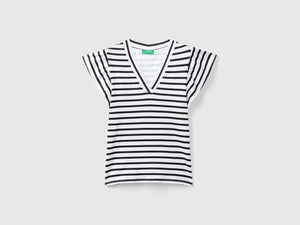 T-shirt con manica ad aletta