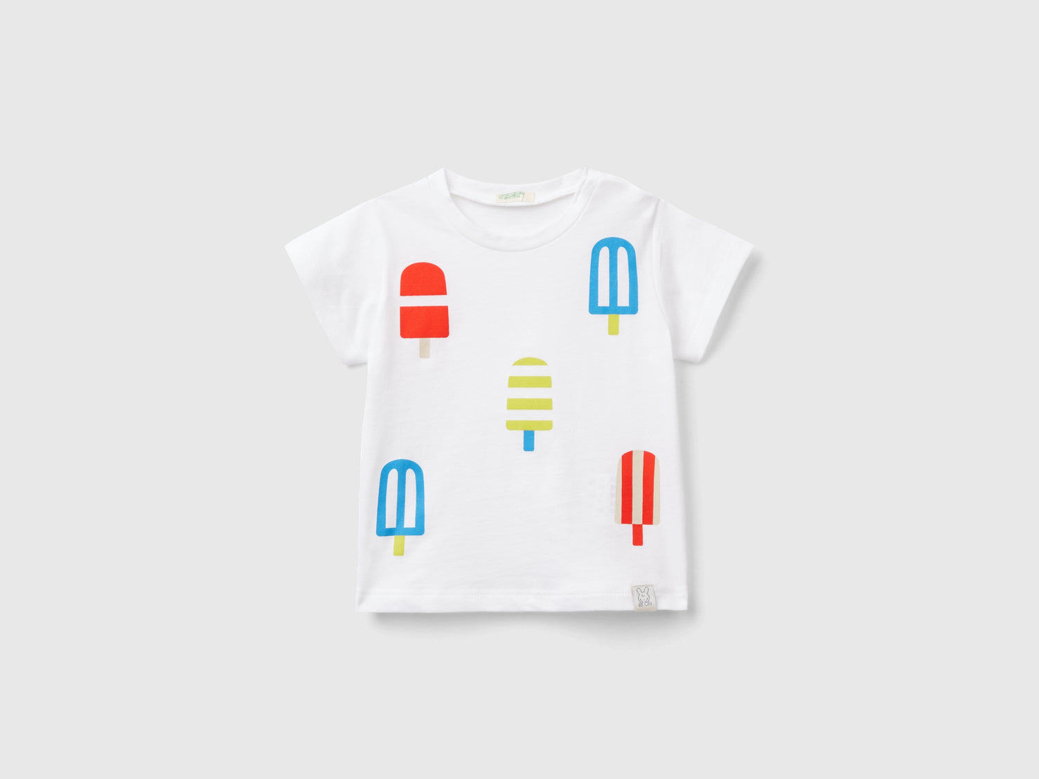 T-shirt con stampa gelati da neonato bianco | Benetton Outlet