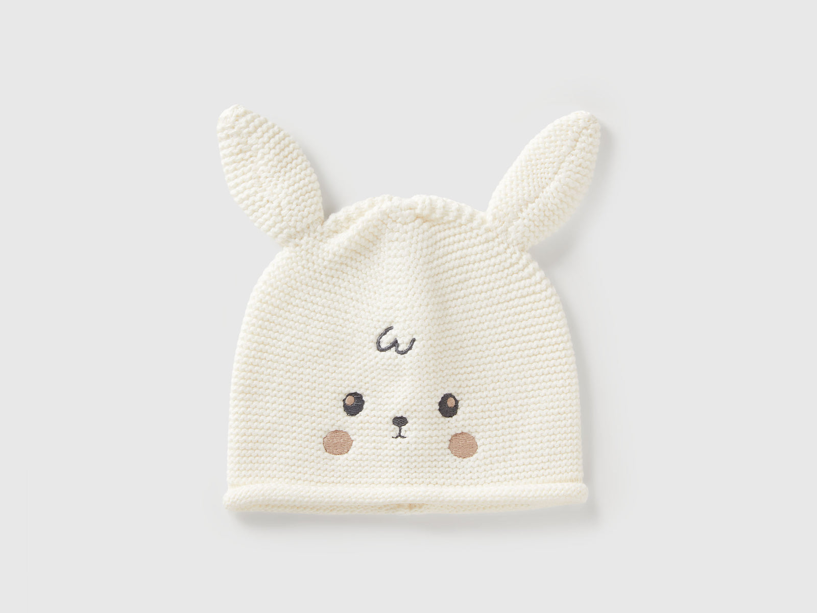 Cappellino crochet con applicazioni da neonato bianco panna | Benetton Outlet