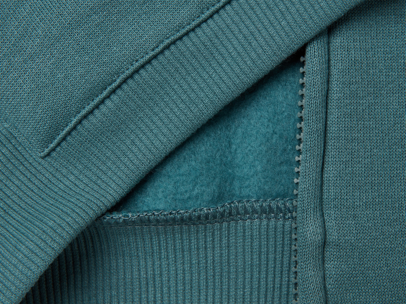 Calda felpa con stampa e cappuccio da bimbo turchese 3 | Benetton Outlet