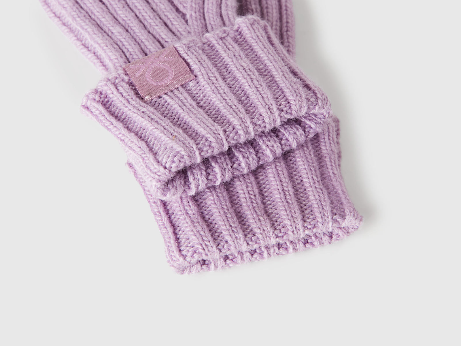 Muffole in misto lana da bimbo lavanda 3 | Benetton Outlet