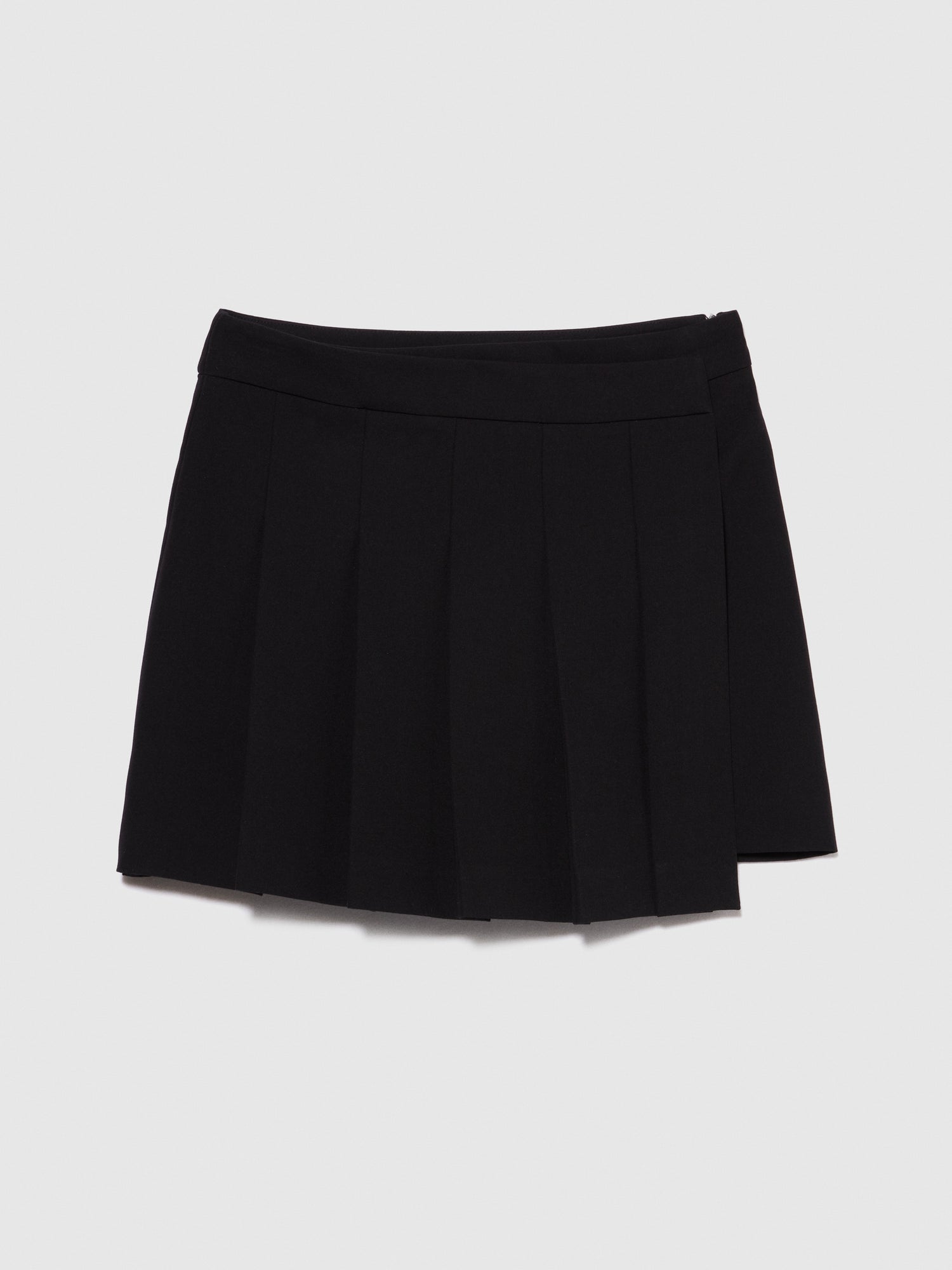 Minigonna con pieghe da donna nero | Sisley Outlet