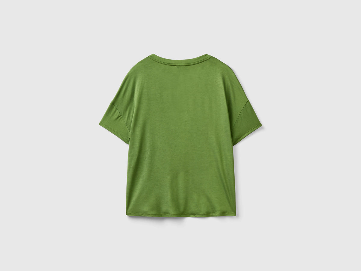 T-shirt in viscosa stretch