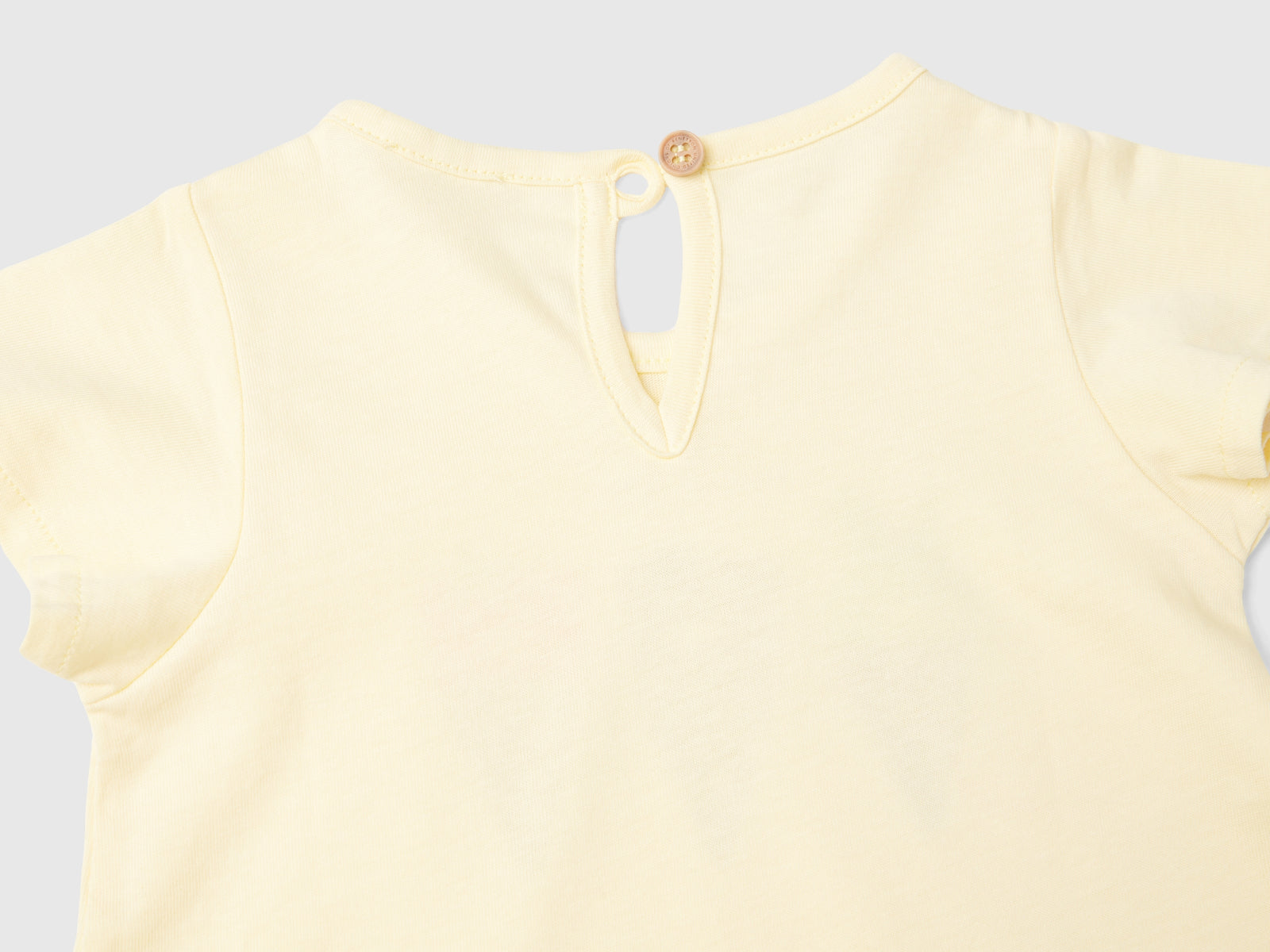 Maglietta in cotone bio da neonato giallo 2 | Benetton Outlet