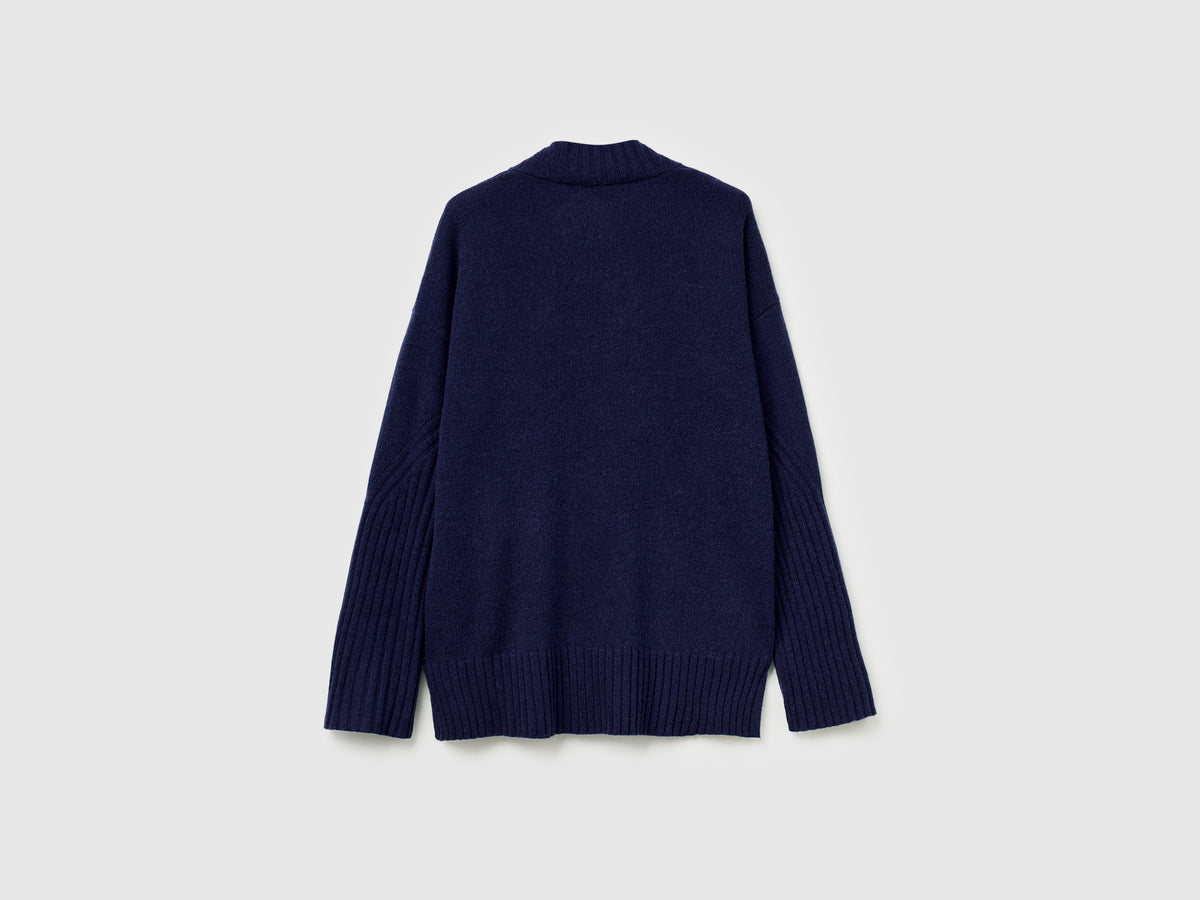 Maglione over fit in misto lana