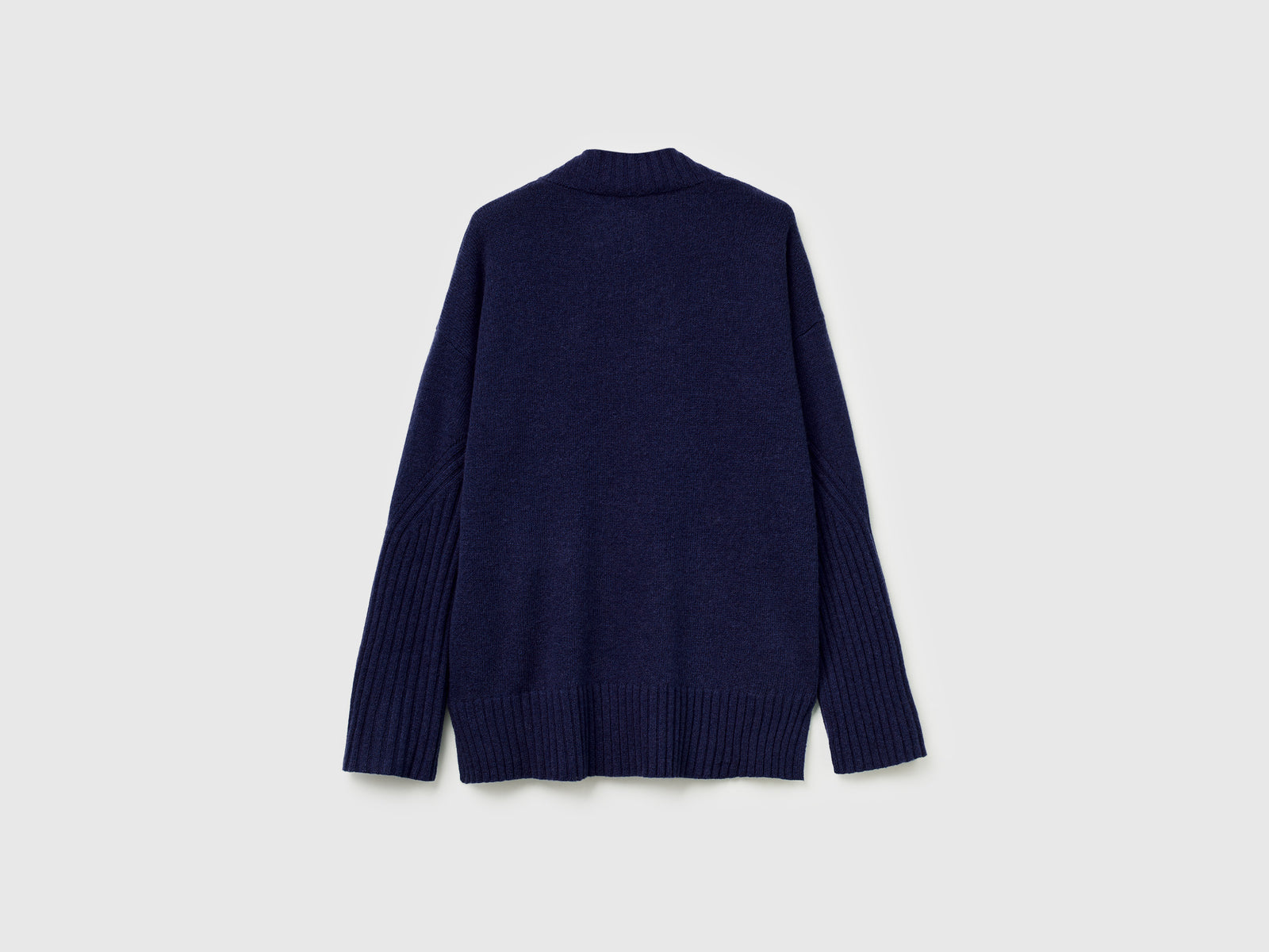 Maglione over fit in misto lana da donna blu scuro 2 | Benetton Outlet