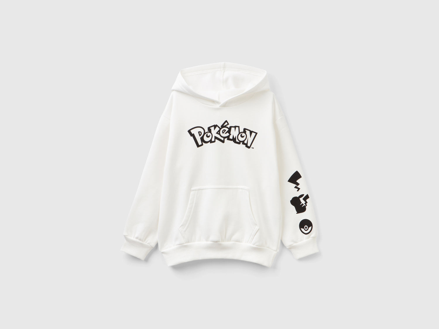Calda felpa Pokémon over fit da bambino bianco | Benetton Outlet