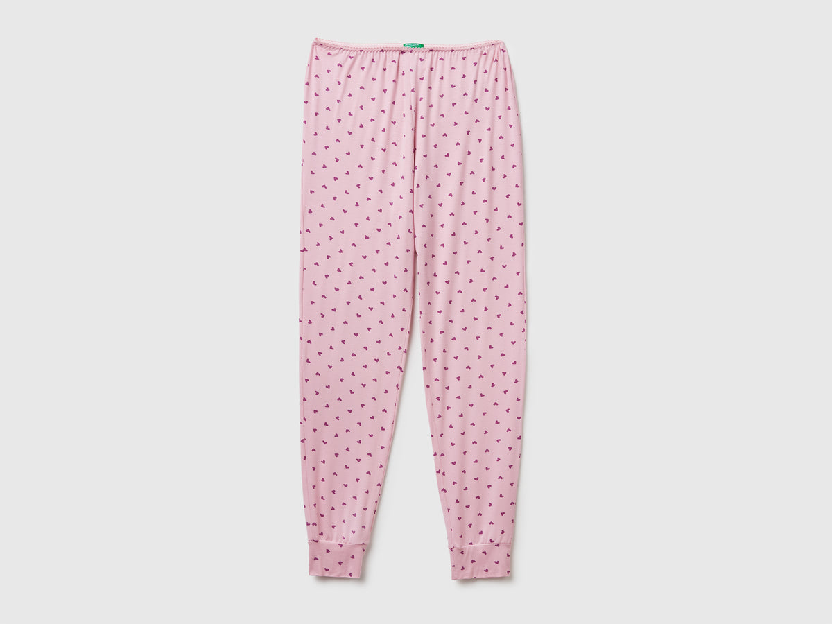 Pantaloni con stampa cuori