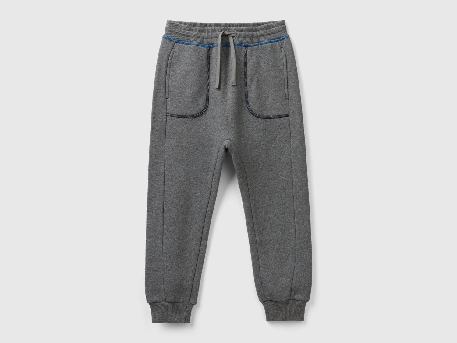 Joggers in calda felpa da bambino grigio scuro | Benetton Outlet
