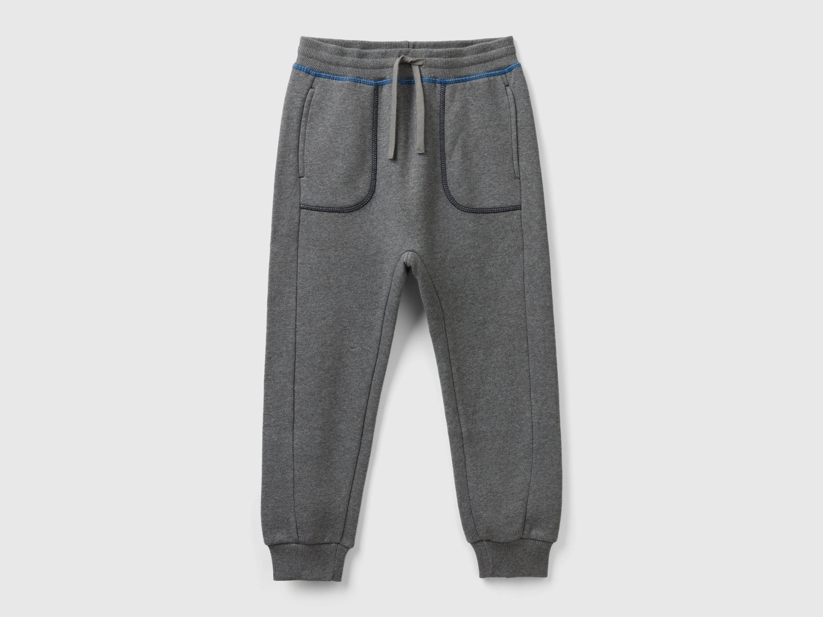 Joggers in calda felpa da bambino grigio scuro | Benetton Outlet