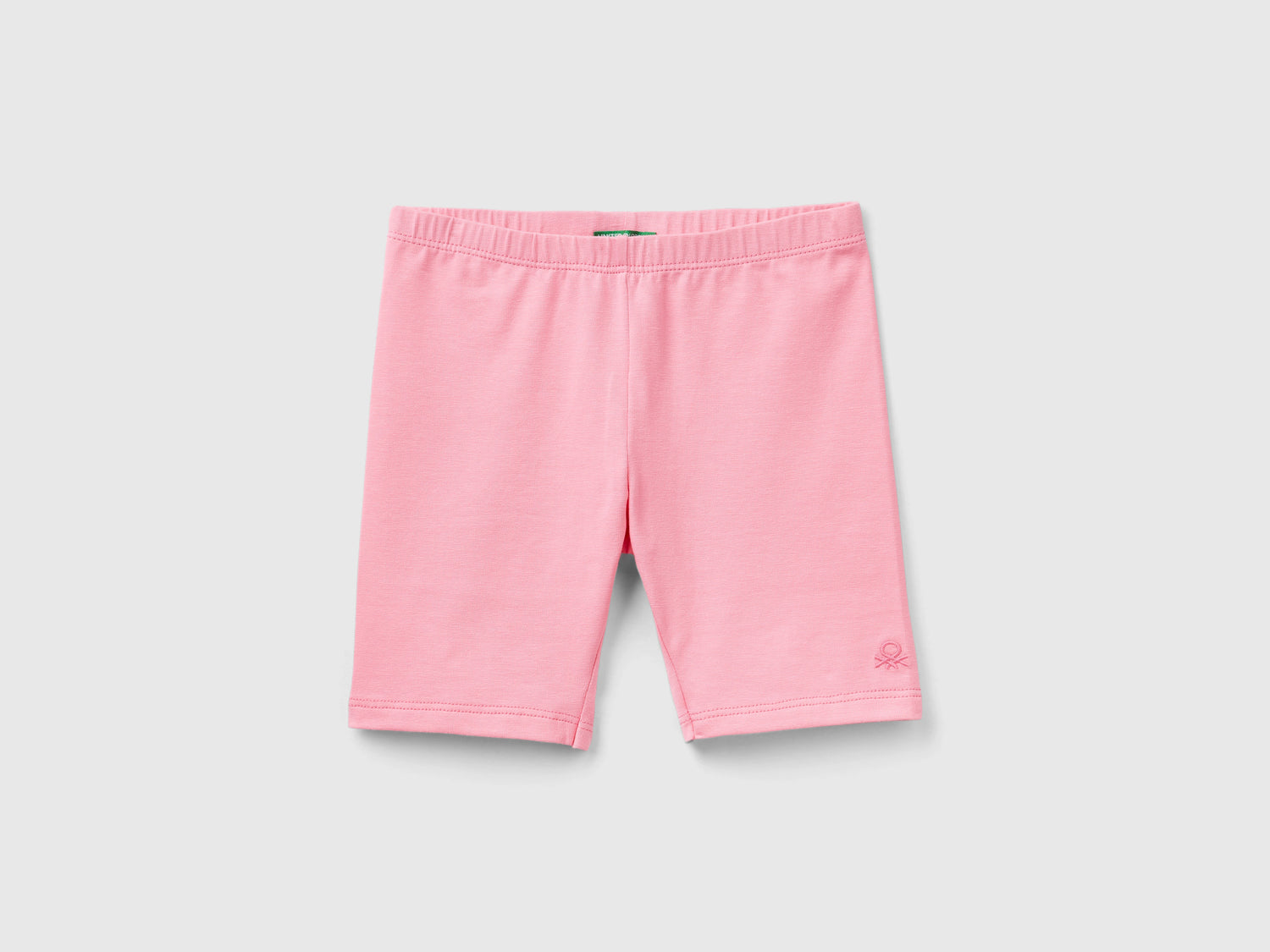Leggings corti ciclista da bimba rosa | Benetton Outlet