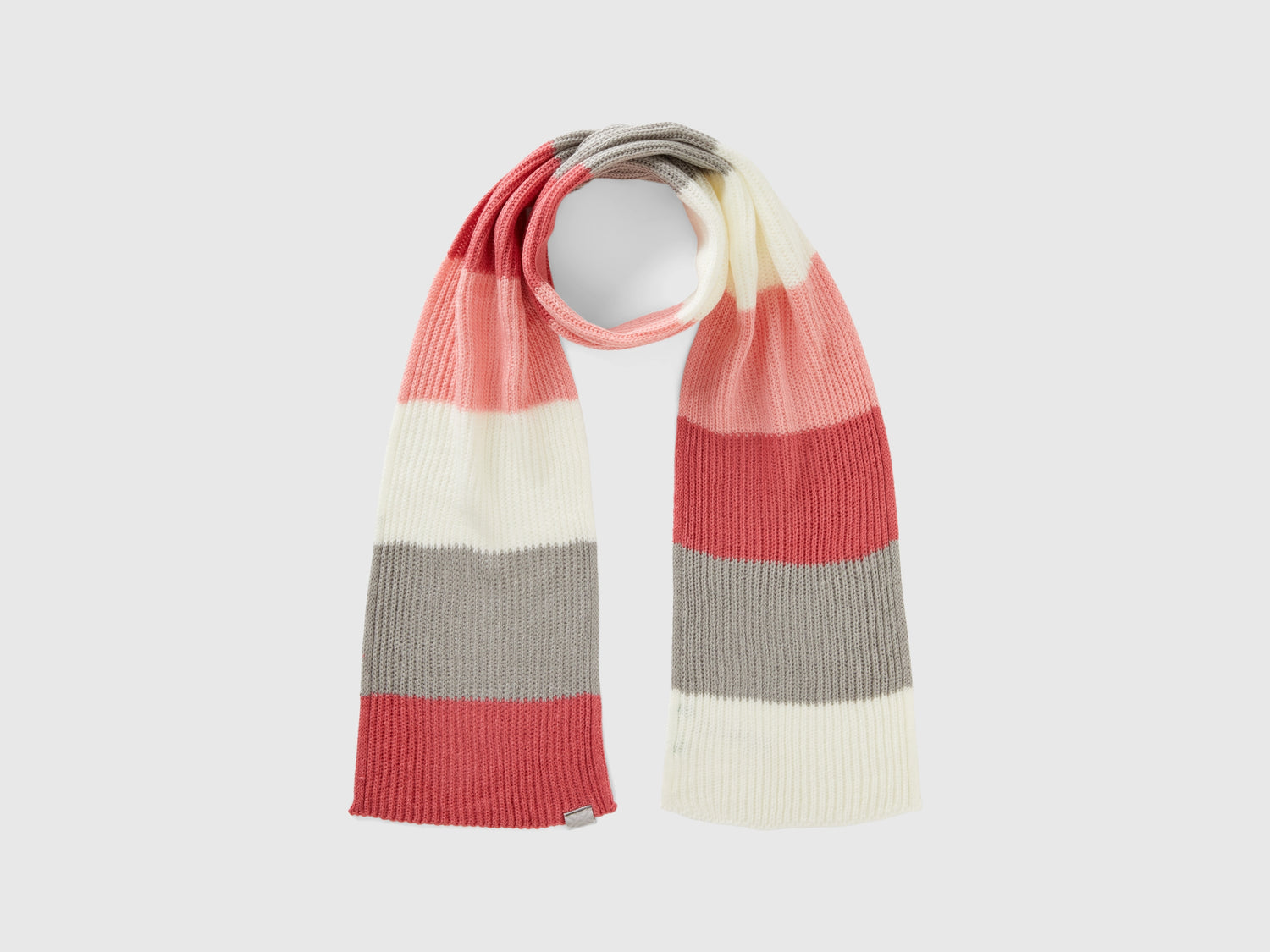 Sciarpa a righe da bambino salmone | Benetton Outlet