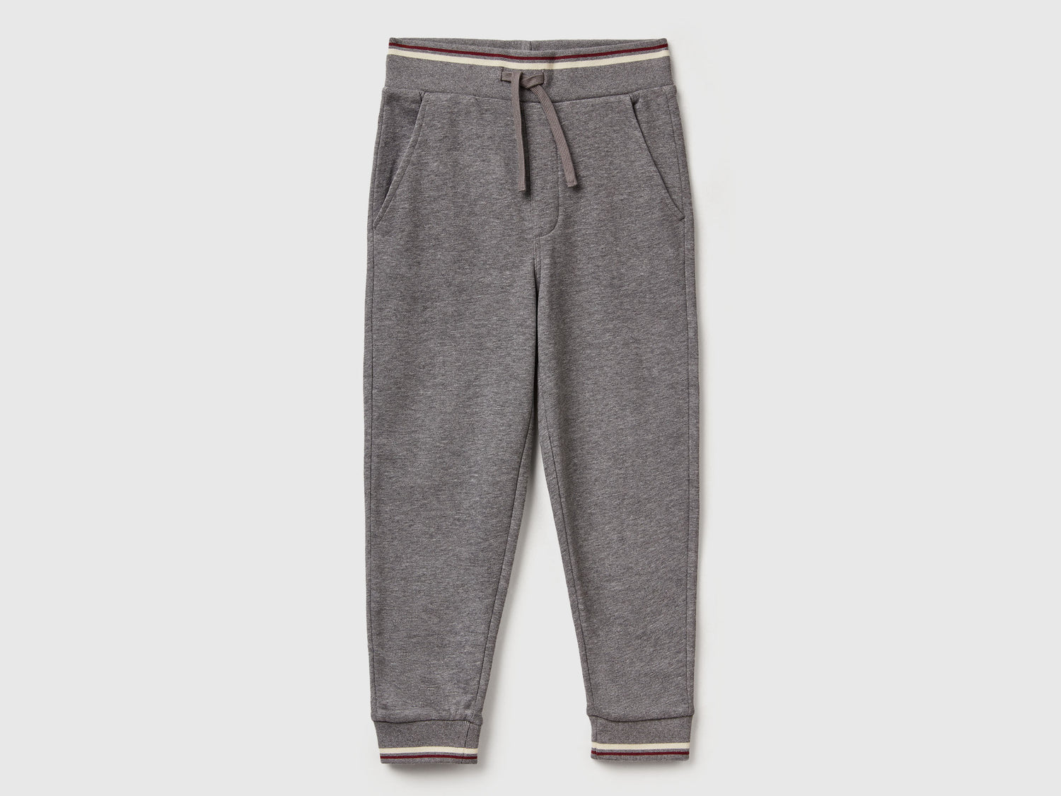 Pantaloni in felpa con gamba dritta da bambino grigio scuro | Benetton Outlet