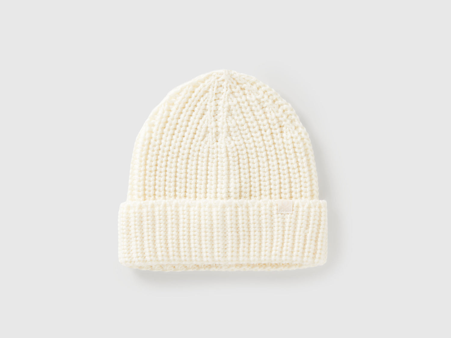 Berretto in misto lana da bambino bianco panna | Benetton Outlet