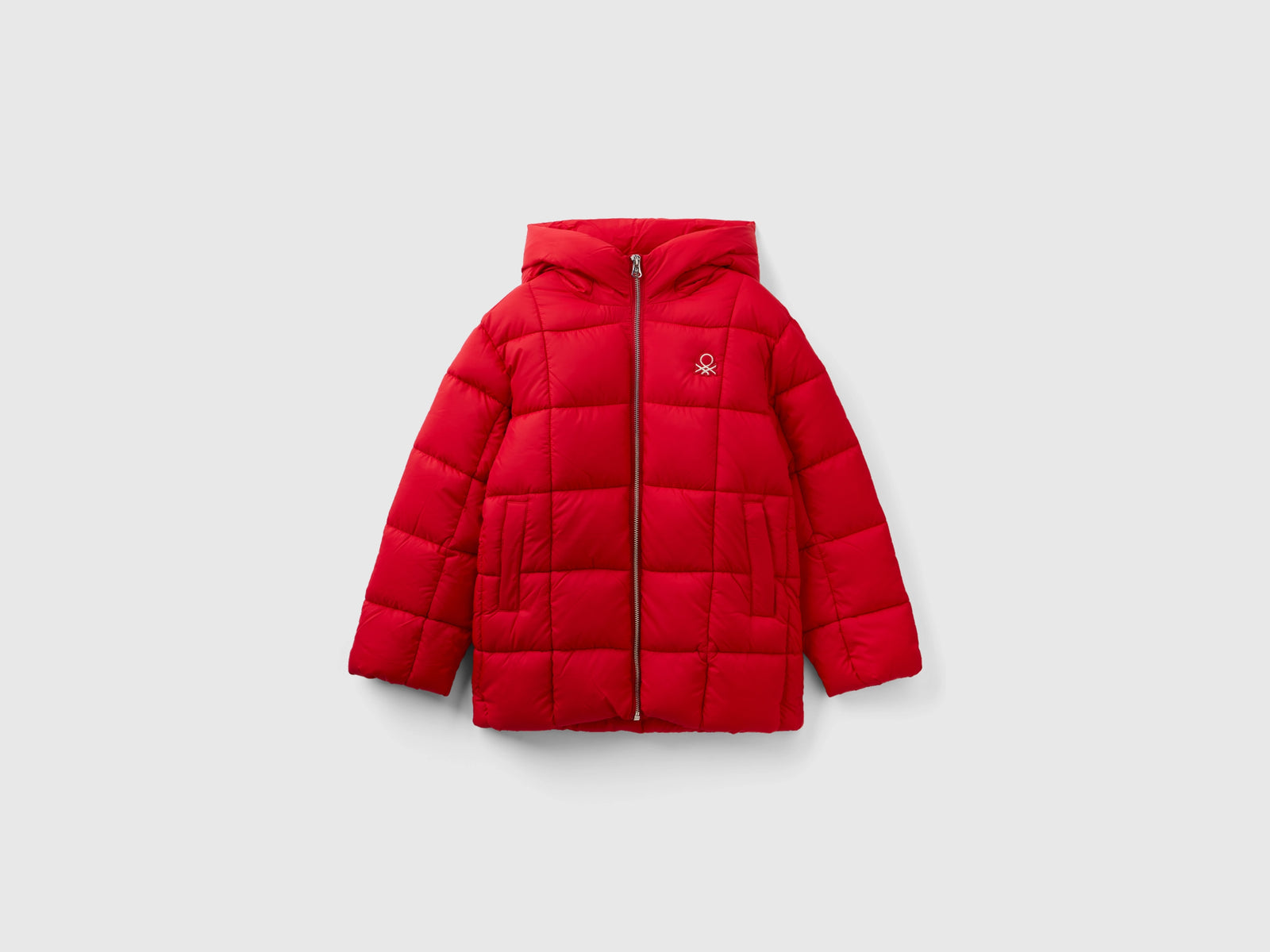 Giubbino lungo "Rain Defender" da bambina rosso | Benetton Outlet