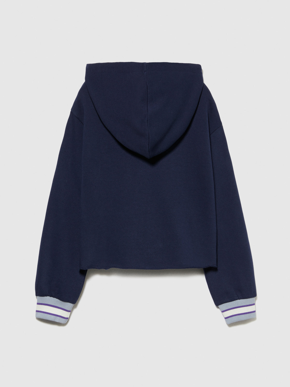 Felpa cropped con ricamo